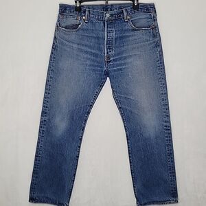Levi's 501 Button Fly Straight Leg Jeans Size 36 x 30